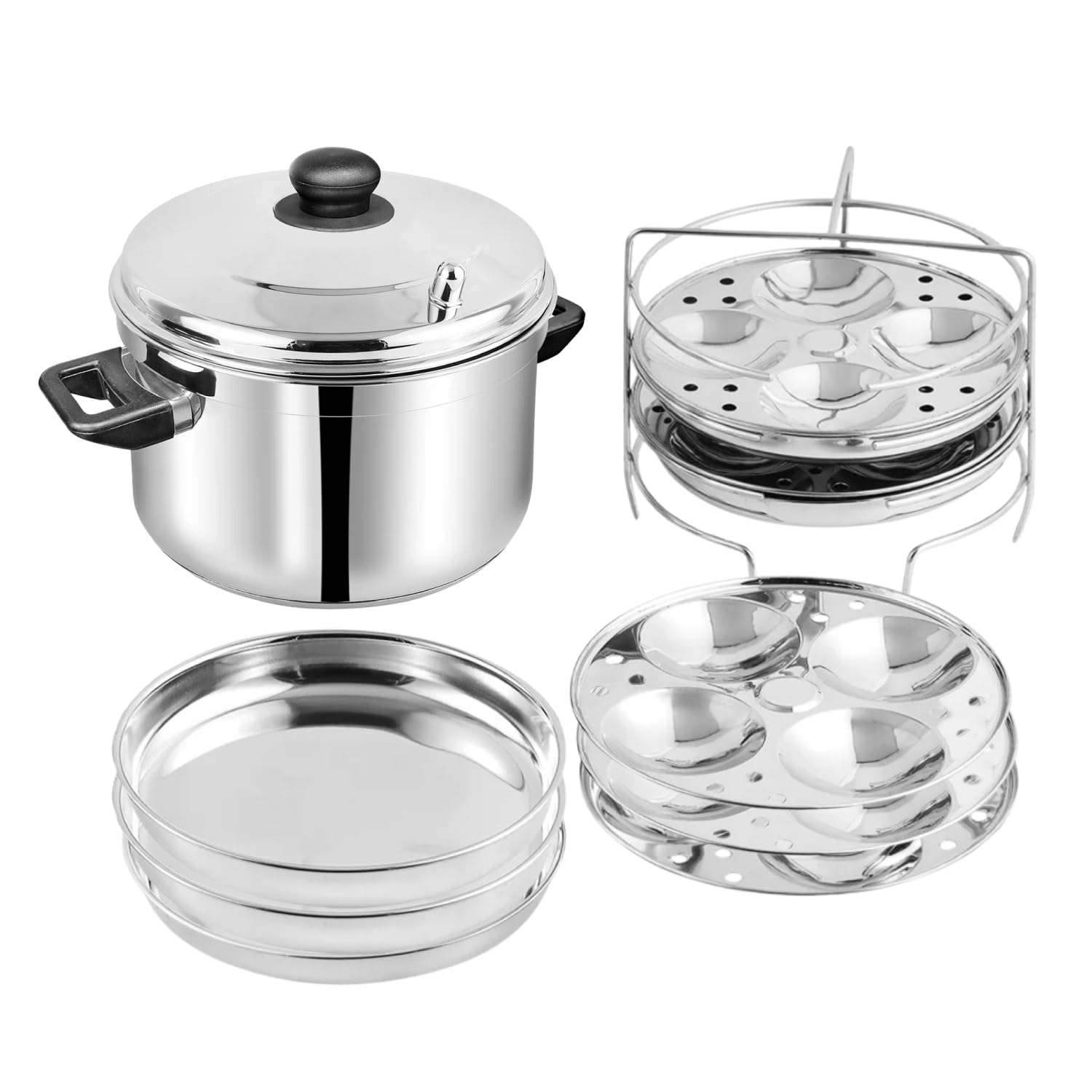 しょこぴょん 4/5 dweセット Amazon.com | Vinod Stainless Steel Idli and Dhokla Cooker - 8