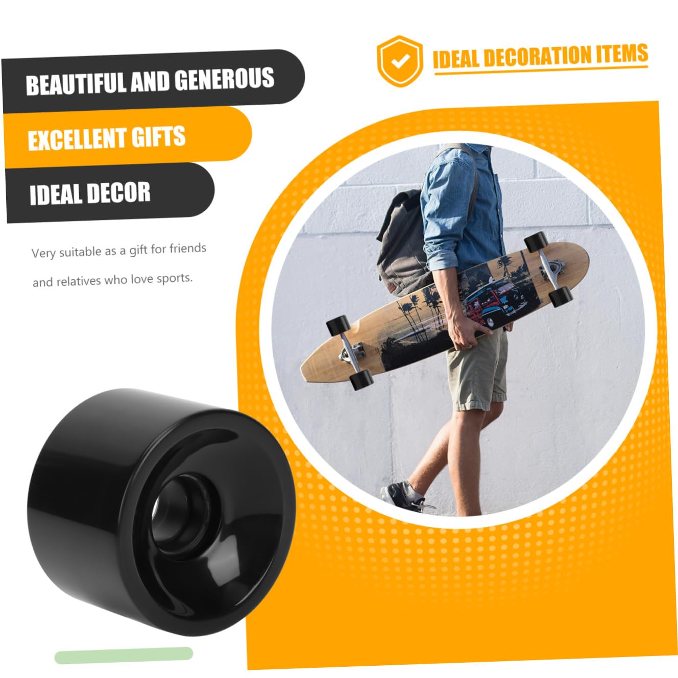 UKCOCO Skateboard PU Transparente Reemplazo Resistente Desgaste Accesorios para Patineta
