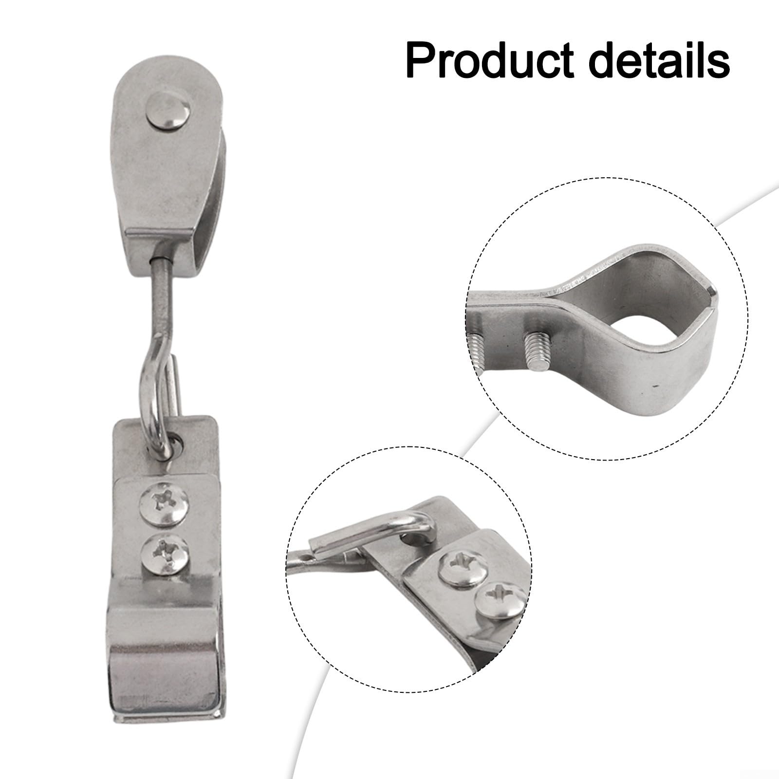 Poulie en acier inoxydable 304 et pince de fixation pour les configurations de voile d'ombrage avec compatibilité de type de roue double