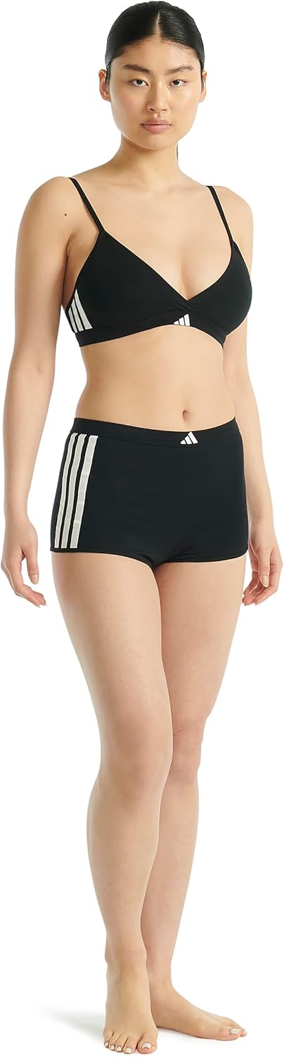 adidas Womens 3 Stripes Active Essentials Cotton Triangle Wrap Bralette - Image 7