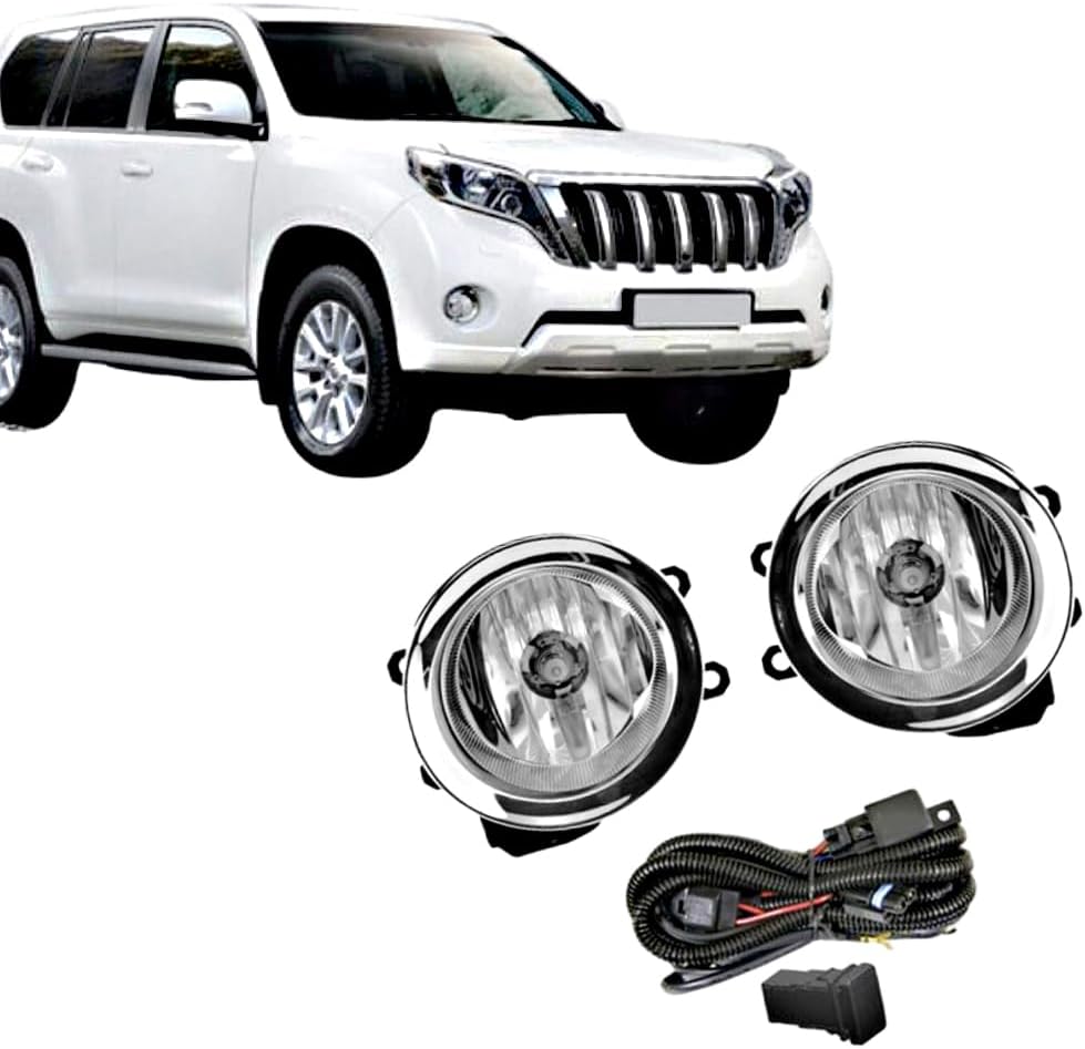 Front Fog Light, Front Fog Light, Compatible with Toyota Land Cruiser Prado 2014–2017, 2 pcs