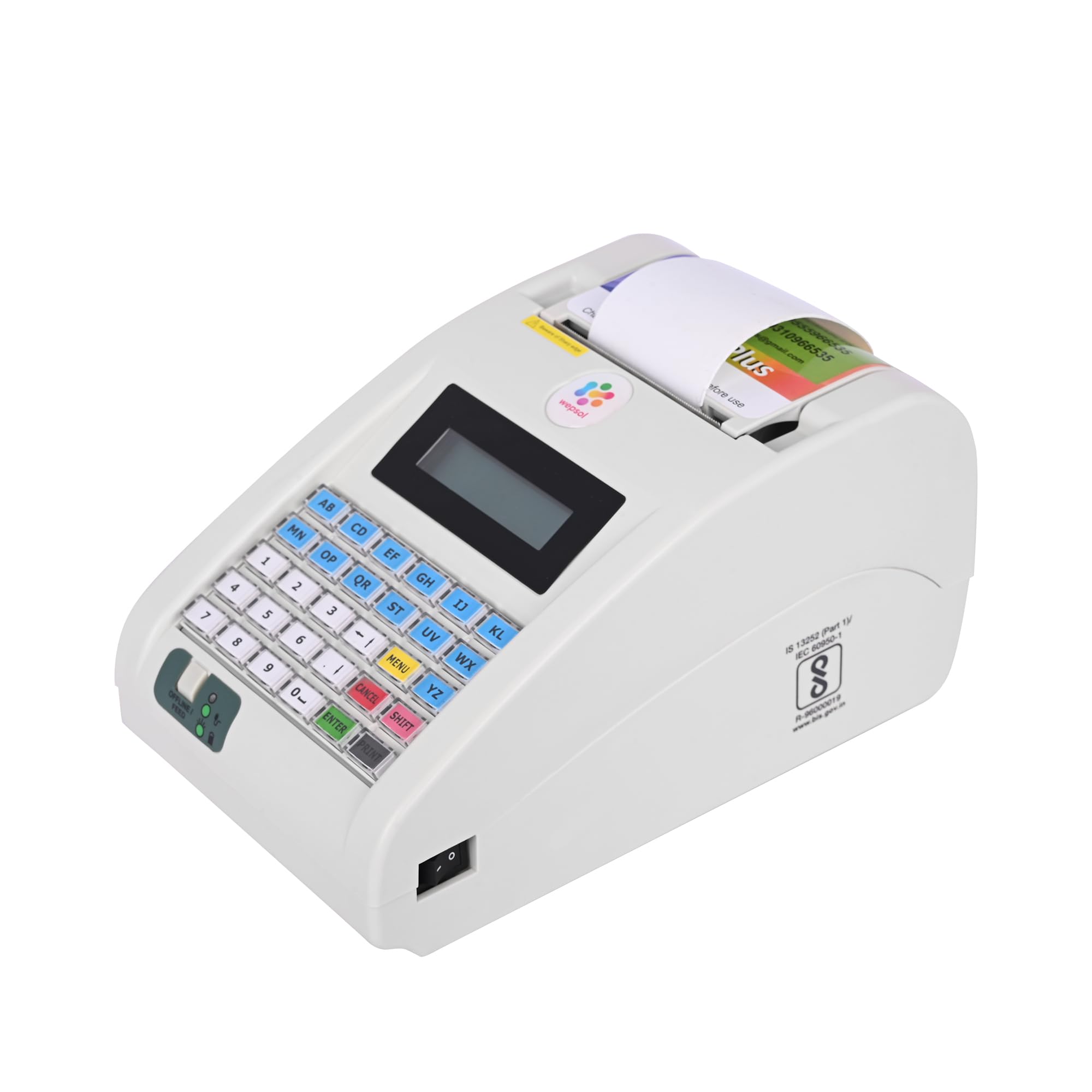 WEP Bp Joy Plus 2-Inch Billing Monochrome Printer With Battery,White-image-37