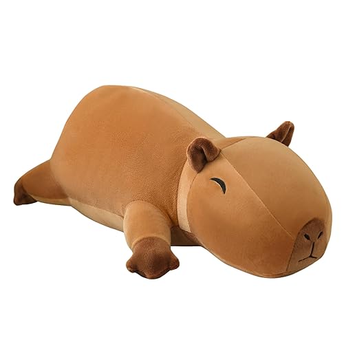 SQEQE Weighted Capybara Plush, Weighted Capybara Stuffed Animal for Anxiety, Cute Plushies Soft Pillow Toy Gift for Kids Adults 13.8 Inch, 1.6 Lbs - Capybara - Medium(13.8 Inch)