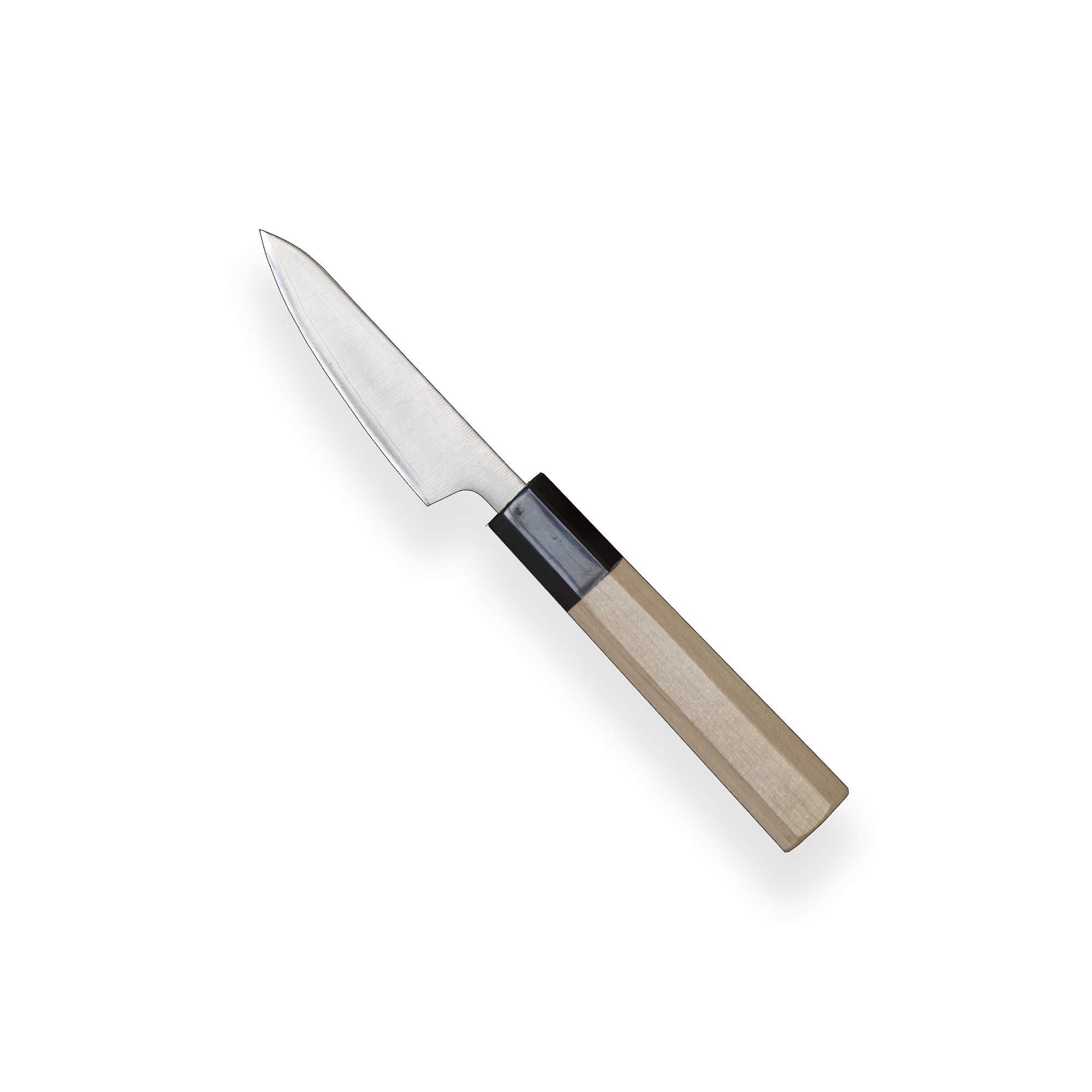 SXL-151709/JS Hokiyama Petty Aogami super Couteau à papier bleu en acier au carbone et manche en bois de magnolia 8 angles Lame 80 mm