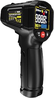 Pistola de Detección de Temperatura con Alertas Inteligentes y Retención Datos para Diagnóstico del Motor -50 °C a 600 °C para Mantenimiento Eléctrico Color: VA Reverse (Negro)