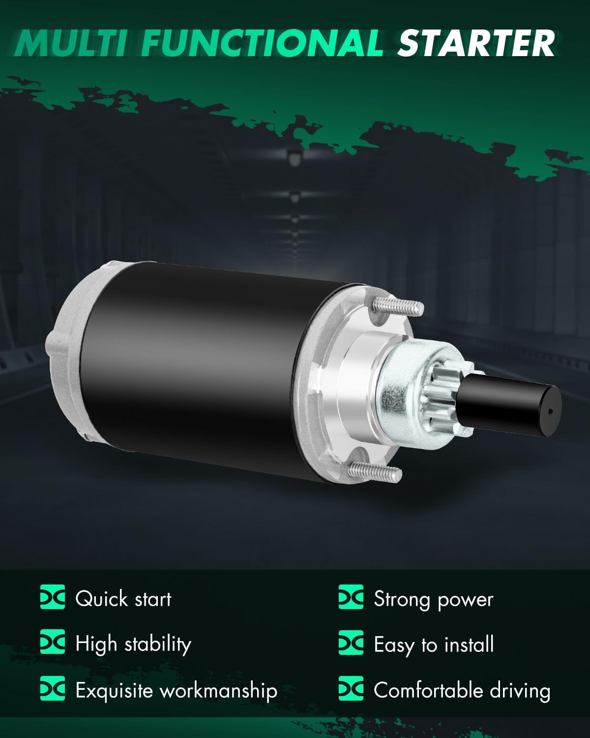 SCITOO Starter Motor fit for CUB CADET Garden Lawn Tractor,52-098-03,52-098-09,52-098-12,52-098-12S,5209803,5209809 Sab0041 Replacement Starter 52-098-03