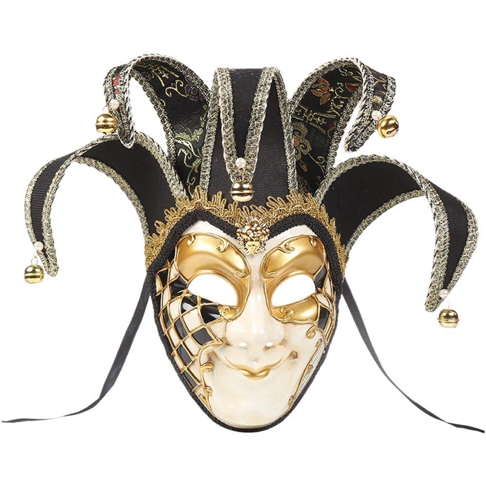 Masque de comédie vénitien l'élégance d'un bouffon pour vos soirées de prestige