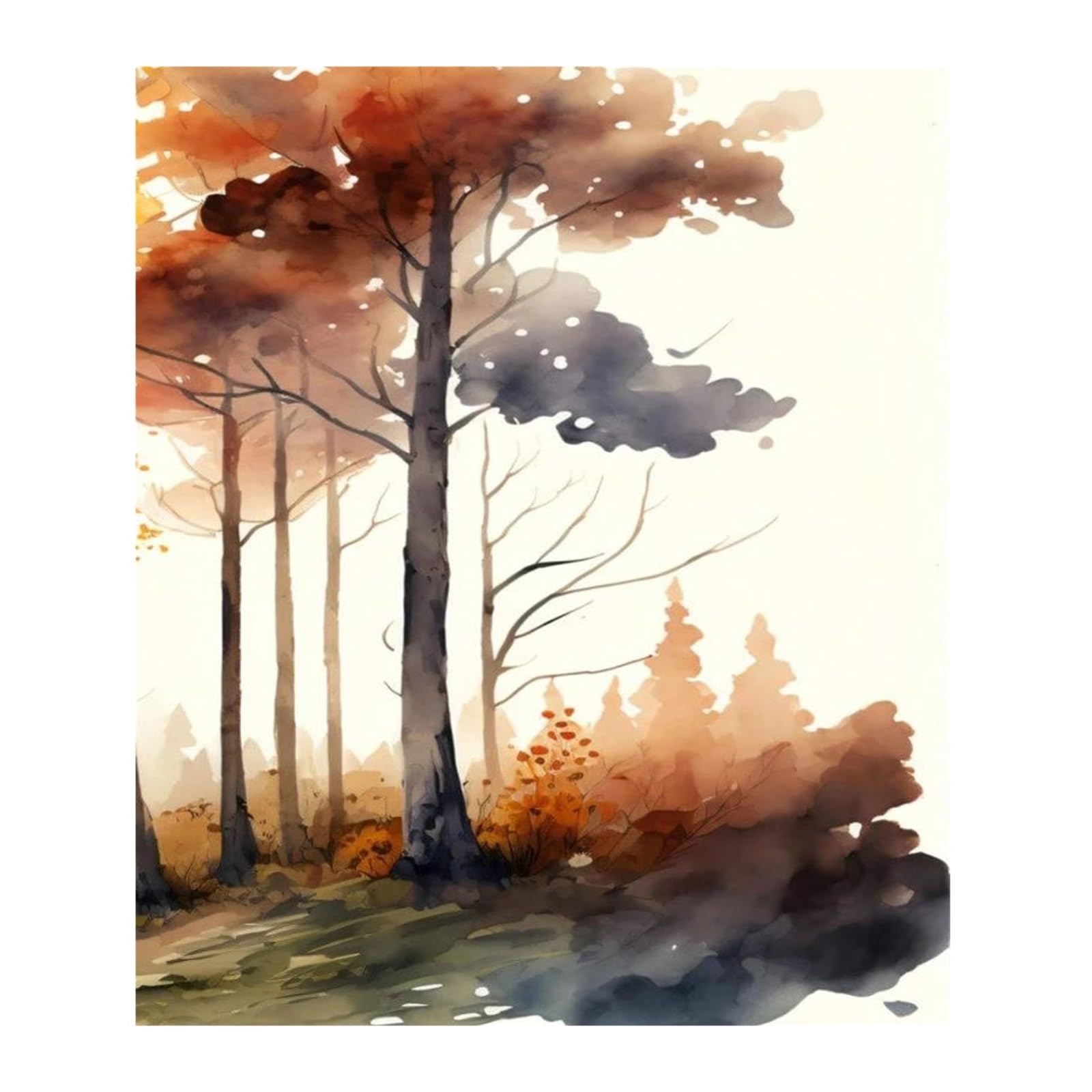 Tableau déco nature forêt automnale pour réchauffer l'ambiance de votre salon