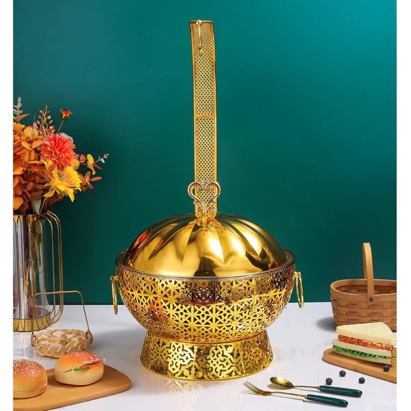 Juego de Calentadores for Buffet Oro Acero Inoxidable bufetera