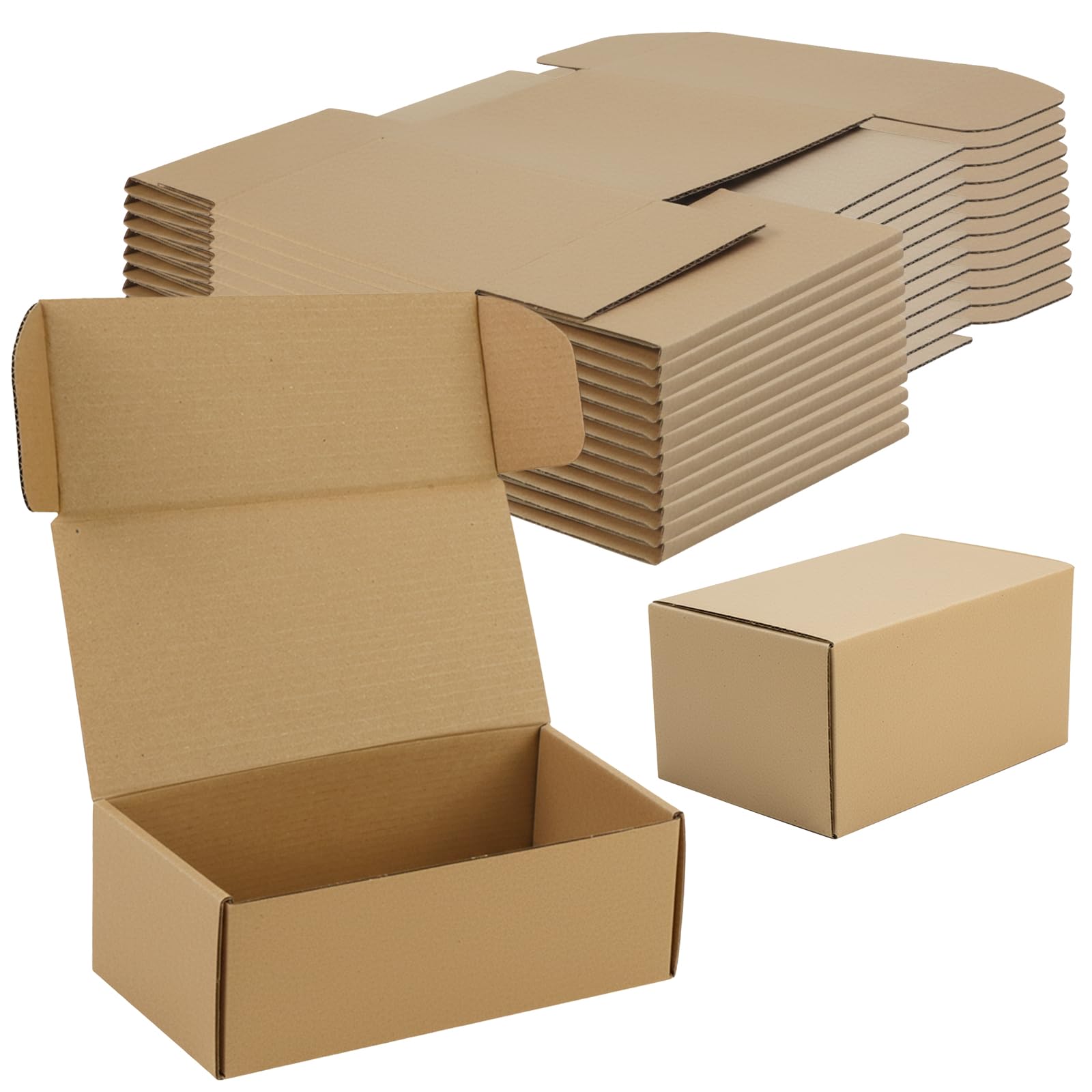 Cajas pequeñas de cartón para embalaje de regalo, presentación rústica para obsequios, 12 uds