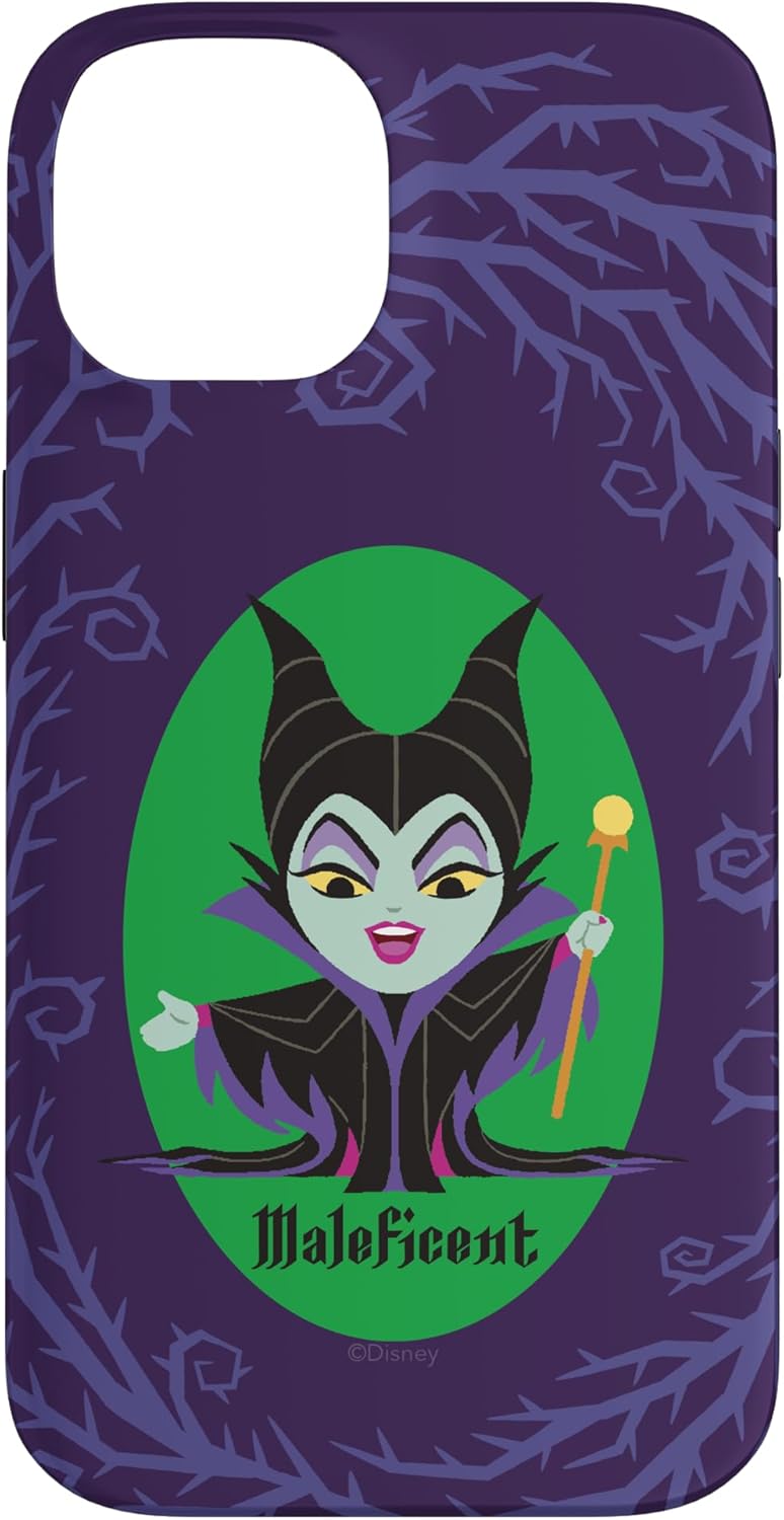 iPhone 16 Pro Max Disney Villains Kawaii Maleficent Chibi Purple Case