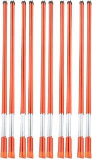 Autoparts Driveway Markers Snow Stakes 48 Inches Long 5/16-Inch Dia Orange Reflective Markers, 50PCS Fiberglass Rods