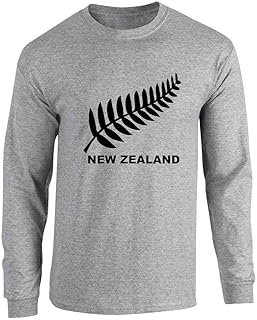 New Zealand Retro Soccer Rugby Kiwi Fern Crest Graphic Tee T-Shirt for Men