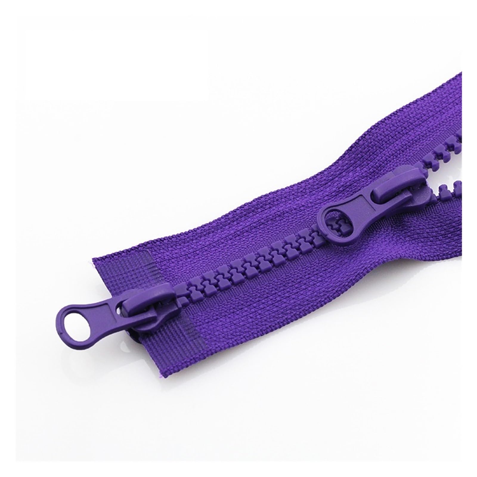 Two Way Open Ended Zipper 2Pcs 80/90/100/120/150cm Double Silders Zipper Open-End Auto Lock Two-Way Double Open Zip for Jacket DIY Sew (Color : Purple, Size : 90CM_5#)