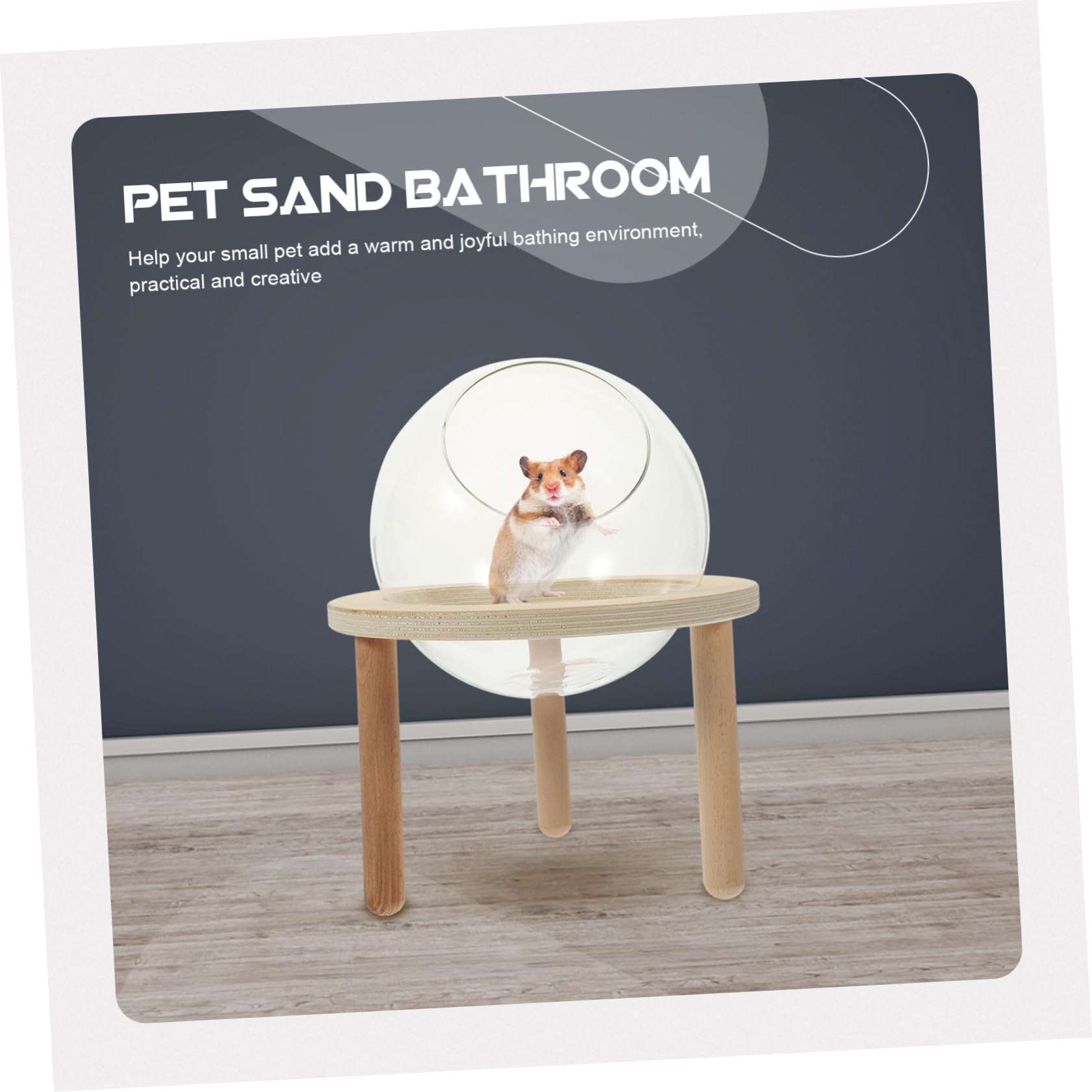 Transparentes Hamster Badezimmer aus Glas mit Verschleißfestem Sandbad für Kleines Haustier zur Nutzung im Haushalt und Baden