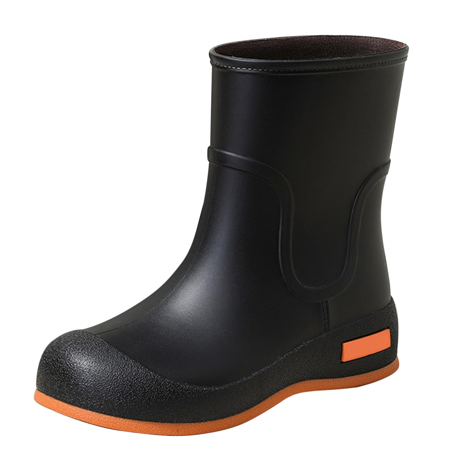 Bottes de pluie courtes en caoutchouc pour femme, antidérapantes, imperméables, chaudes, confortables, chaussures de jardin pour toutes les saisons, pour l'extérieur, le jardinage, l'agriculture, la