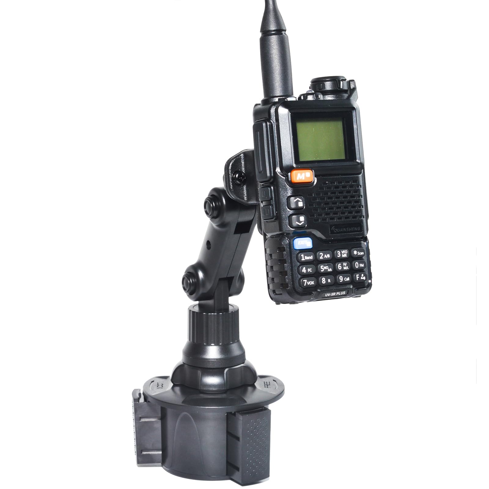 Uchwyt do radia CB z regulowanym wspornikiem do Motorola Kenwood Baofeng Midland Icom Yaesu