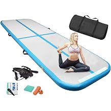 Inflatable Air Gymnastics Mat 10ft/13ft/16ft/20ft Training Mats 4 inches thick Gymnastics Tracks for Home/Training/Cheerleading/Yoga/Water Sports with 600W Electric Pump