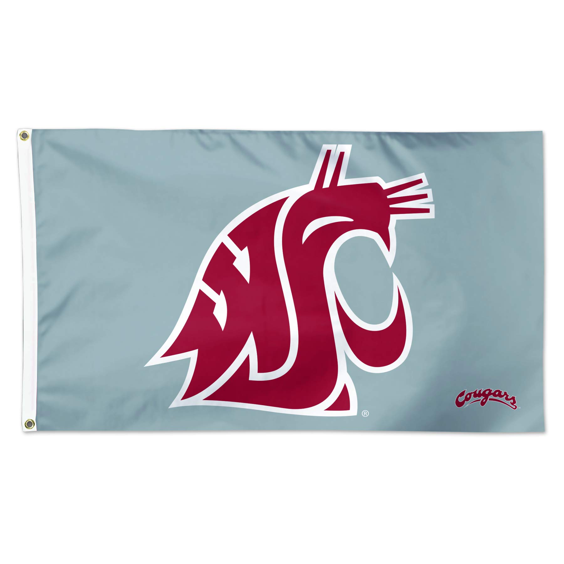 Drapeau de football de la NCAA Washington State Cougars gris 91x152 cm