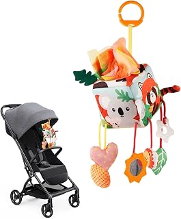 Juguetes Para Silla De Coche Para Bebés,Sonajero De Peluche Chirriante Para Niños Pequeños - Juguete Móvil De Exploración Sensorial Con Clip | Para Shower Niñas Y Niños Bebés De 0 A 12 Meses