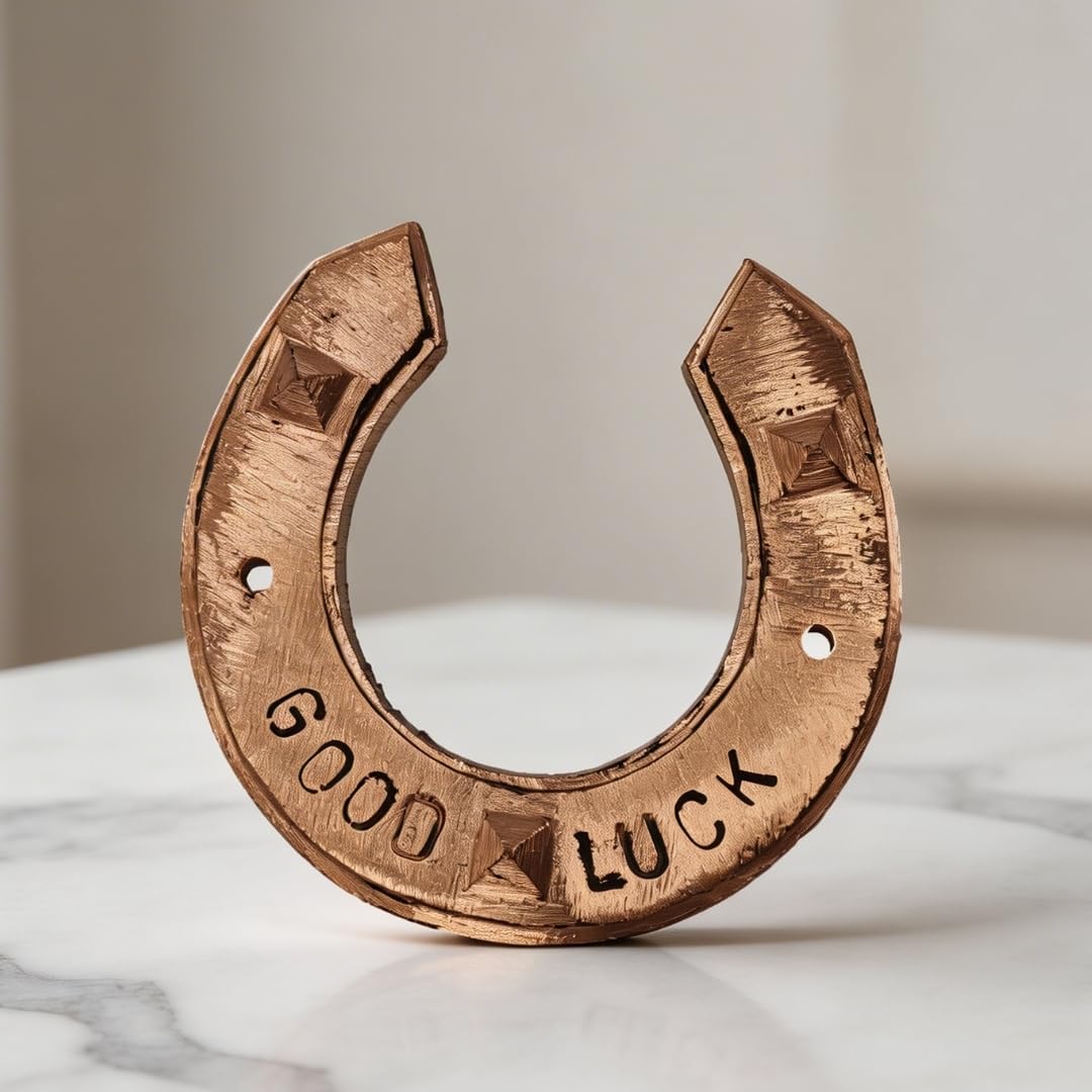 Plus Value Goodluck Copper Pyramid Horse Shoe Home Office Main Door Entrance Vastu Remedies Products Items for Positive Energy, Evil Eye Protection