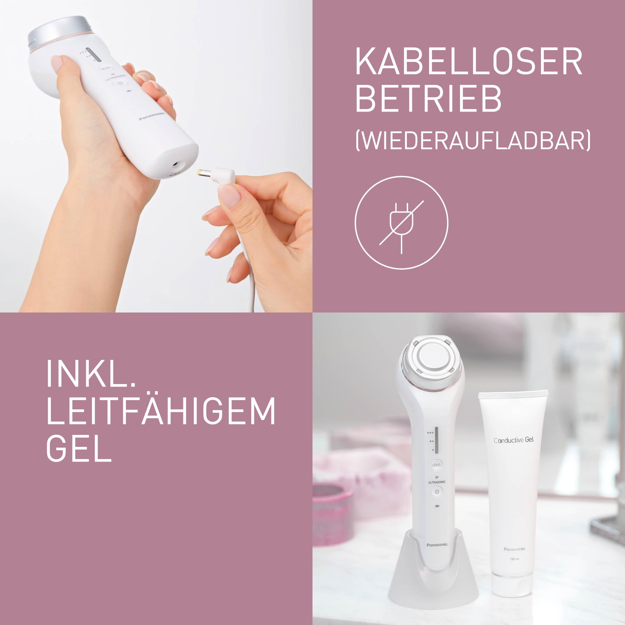 Panasonic EH-XR10, Radiofrequenz – und Ultraschallgerät für das Gesicht, innovative Beauty-Anwendungen zur Hautstraffung
