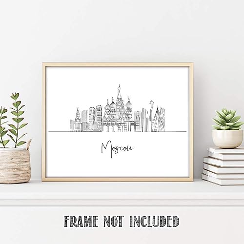 Vista 133 de París Skyline - Decoración de pared para sala de estar, arte de pared en blanco y negro, cuadros de pared de horizonte europeo para sala de estar