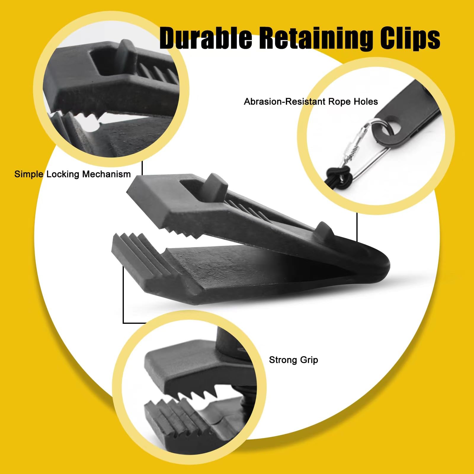 20 Universal Elastic Ball Ties Set, UV Resistant Tarp Bungee Cord with Balls - Image 4