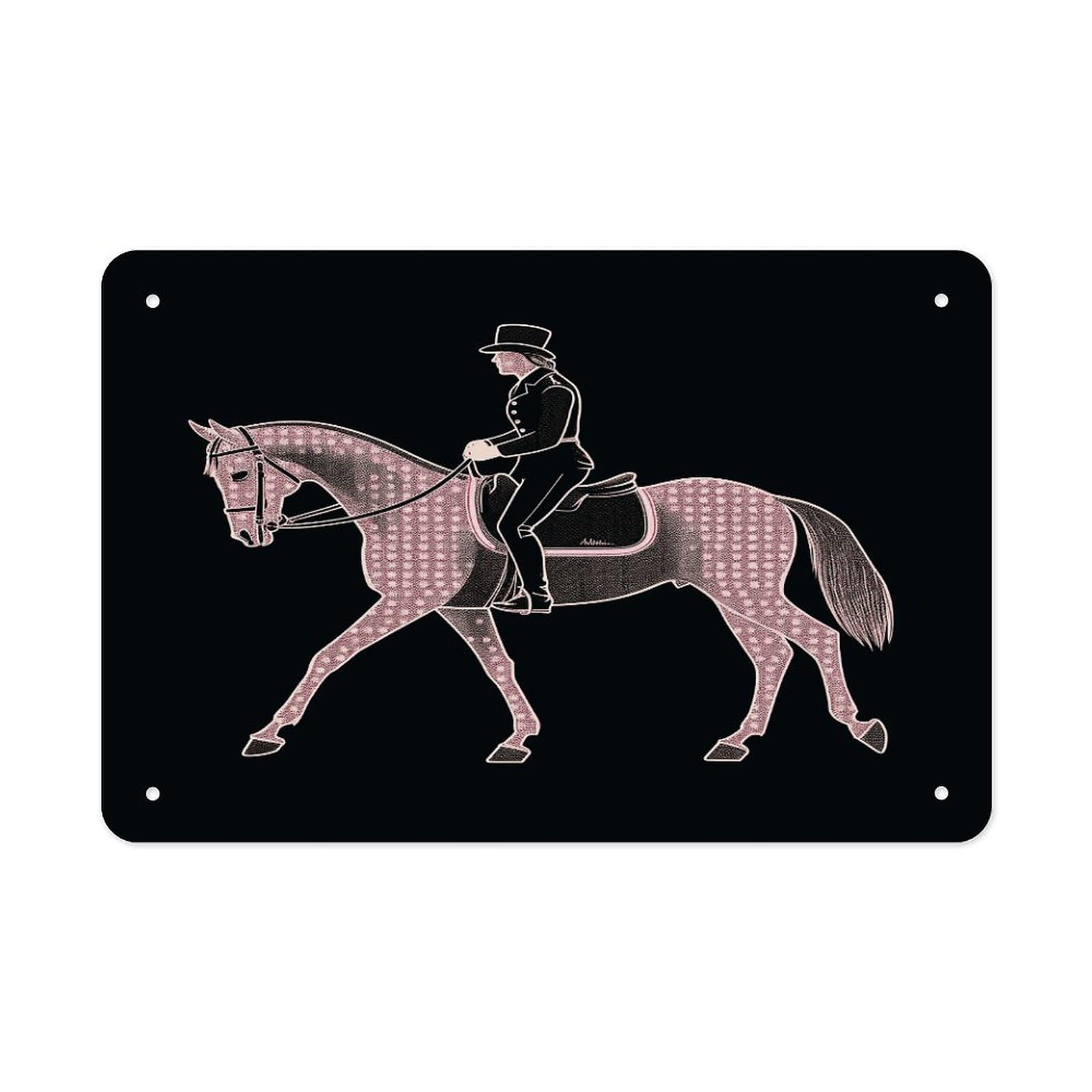 Fodpand Style Dressage Dressage Rider Horse Wall Art Metal Signs Tin Sign
