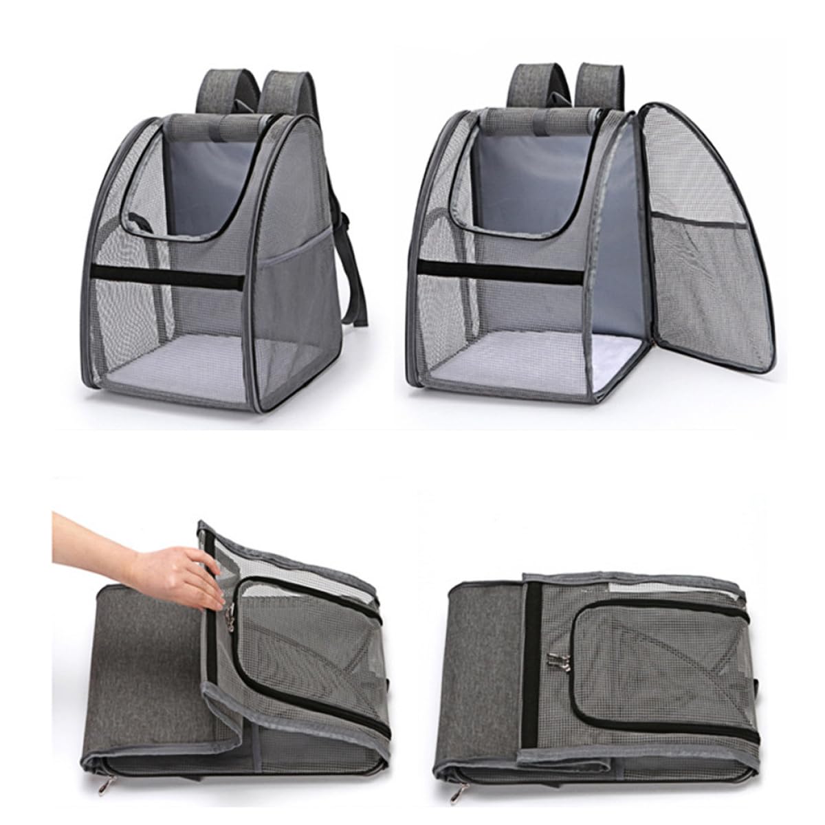 PRETYZOOM Mochila de Malla Transpirable para Mascotas, Bolsa Portátil para Gatos y Perros, Ligera, al Hombro, para Excursiones