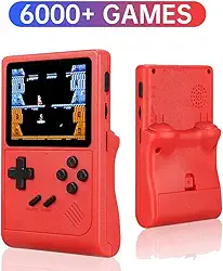 Console Portátil GB300 Mini Game Retrô, Tela de 3,0 Pol, Gamepad Suporte AV Output, Built-in 6000 Game para SF, SFC, GB, GBA Colocar na TV, Monitor - Vermelho.