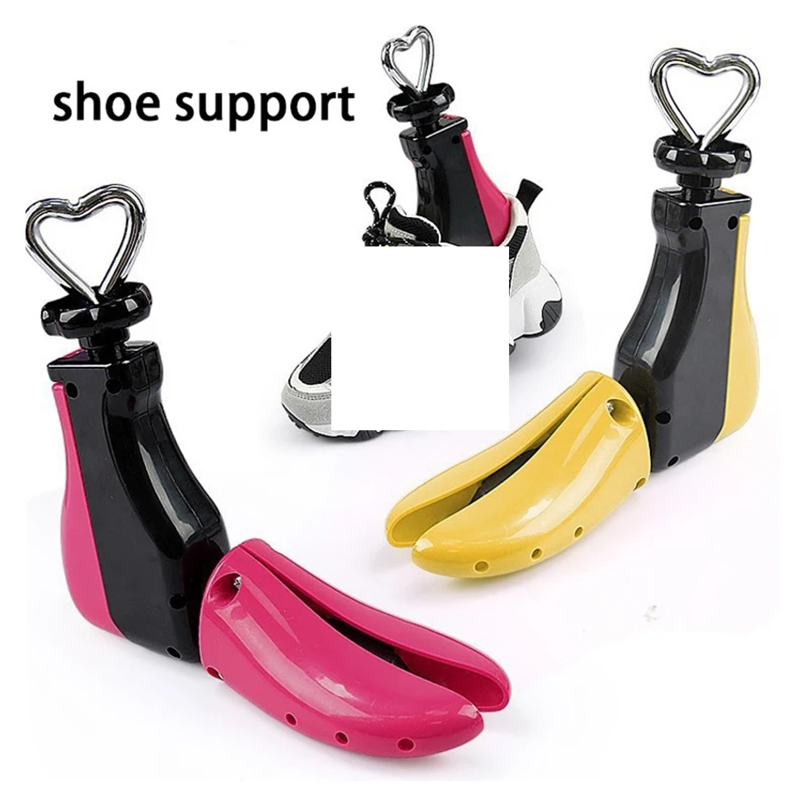 Expansor Zapatos 2 ensanchadores de Zapatos | Ancho de longitud ajustable for botas Zapatillas de deporte(EU40-47-Yellow)
