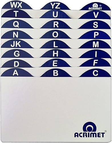 acrimet Tarjetas de índice para 3x 5Titular de la tarjeta (a a Z)
