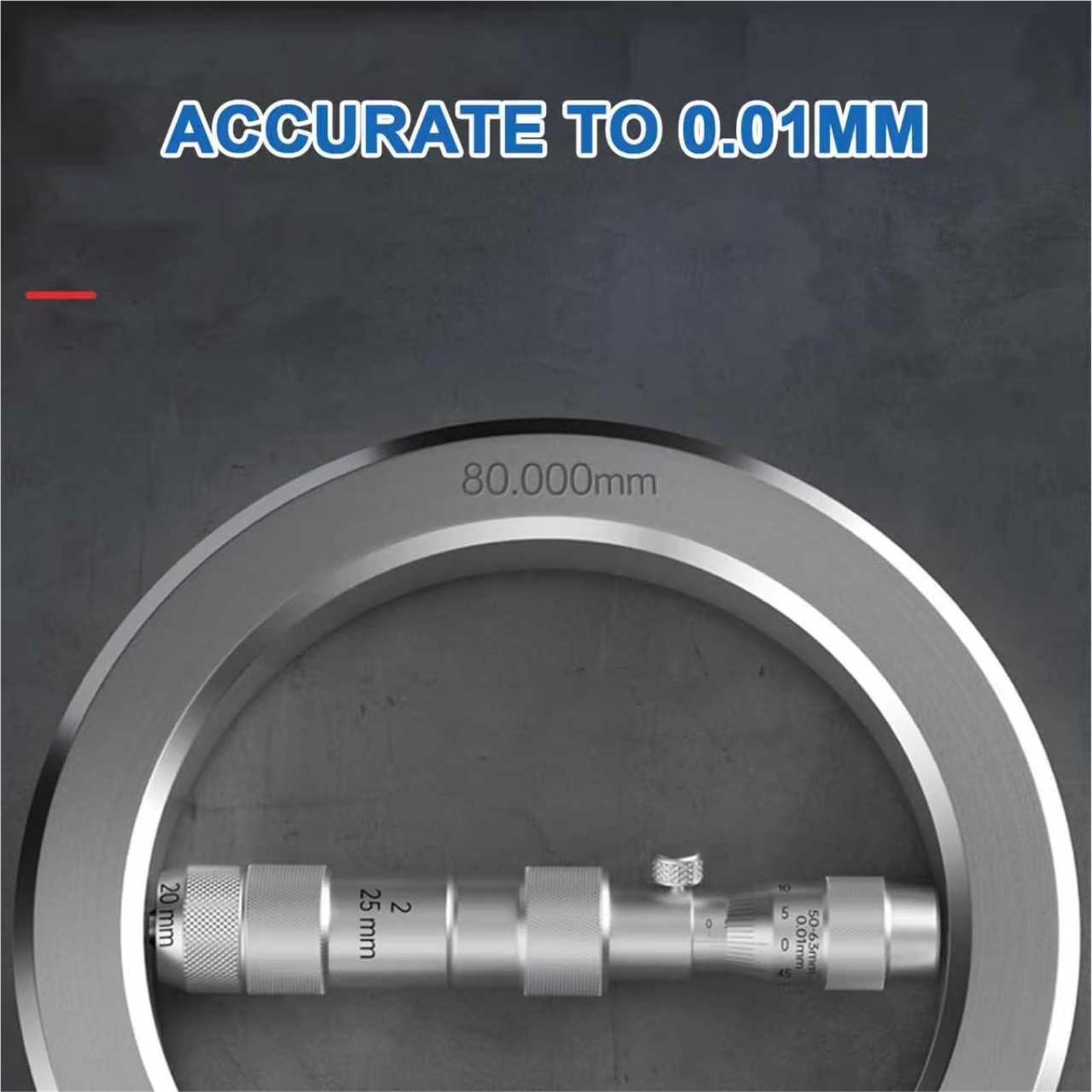 Micrómetro interior, vernier tubular, precisión de 0,01 mm, 50-1000 mm