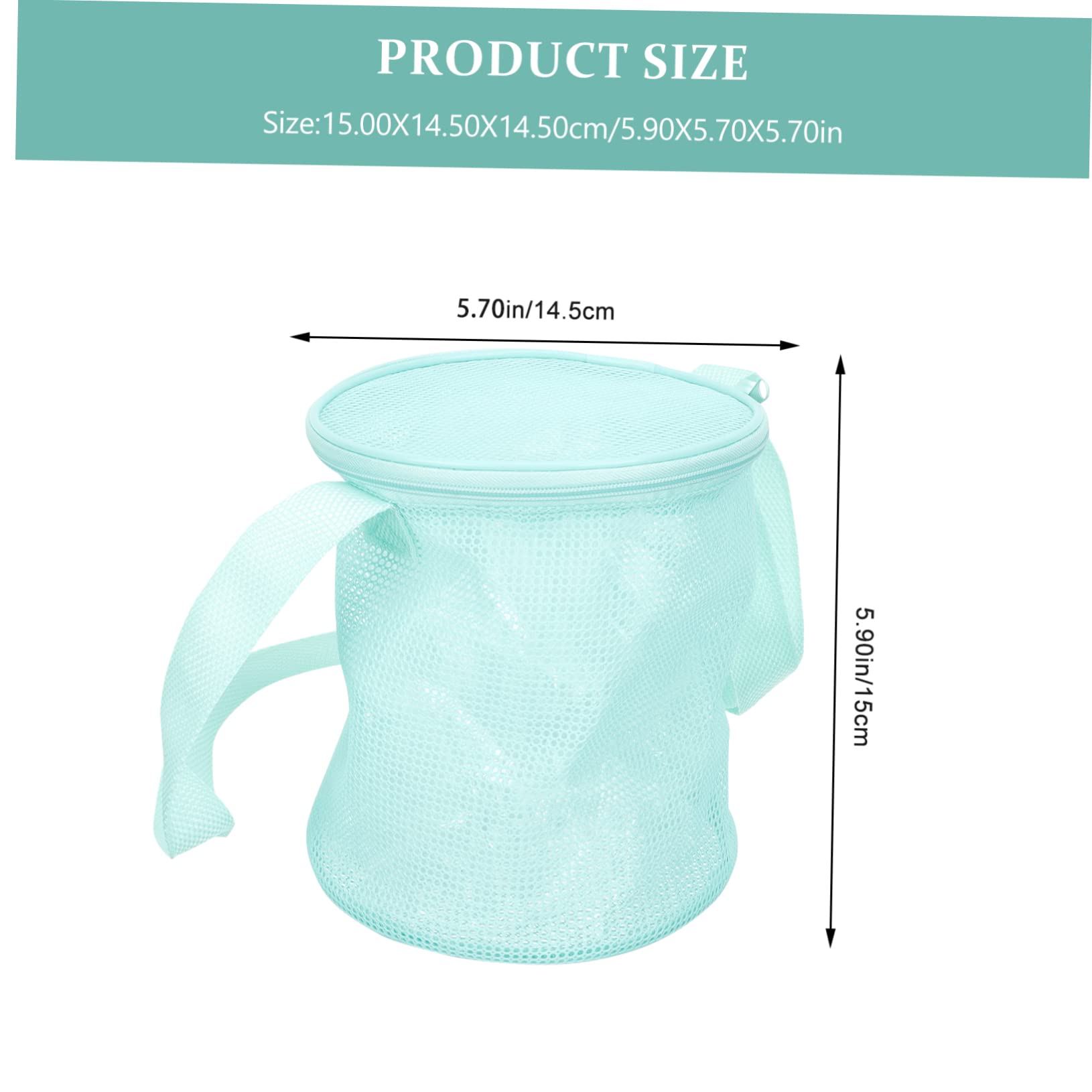 VALICLUD Beach Toy Storage Bag 2pcs Large Capacity Mesh Collapsible Kids Beach Bag