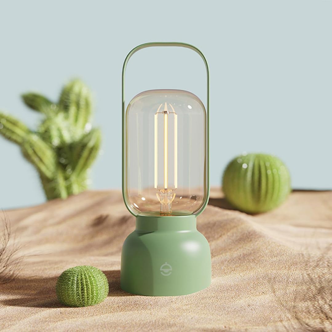 Artin-X Retro Cordless Lantern Table Lamp, 40 Hours Long Lasting