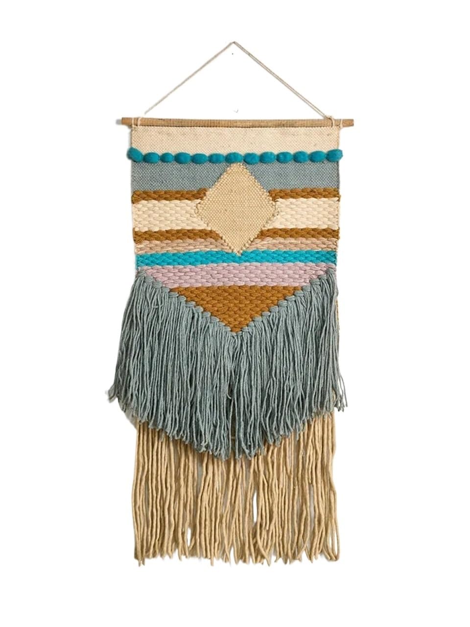 BDFJEDS Tapestry Wall Hanging Macrame Wool Wall Hanging, Handmade Woven Tapestry For Living Room(50x110cm)