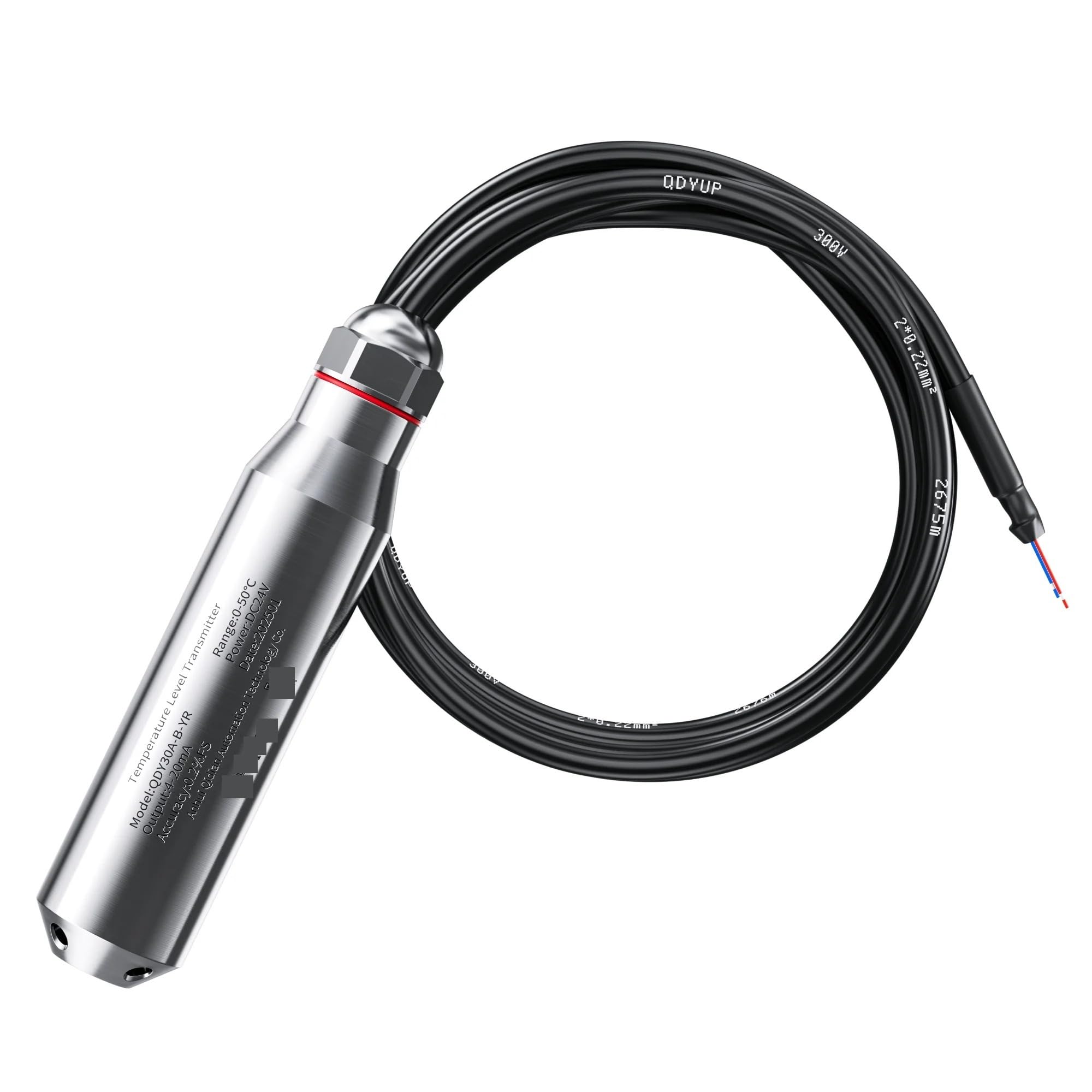 Czujnik poziomu wody 0-5 m do 4-20 mA 0-10 V 0-5 V RS485 Nadajnik czujnika poziomu cieczy Głębokość studni Solidna ochrona(2M Range 4M Cable,RS485)