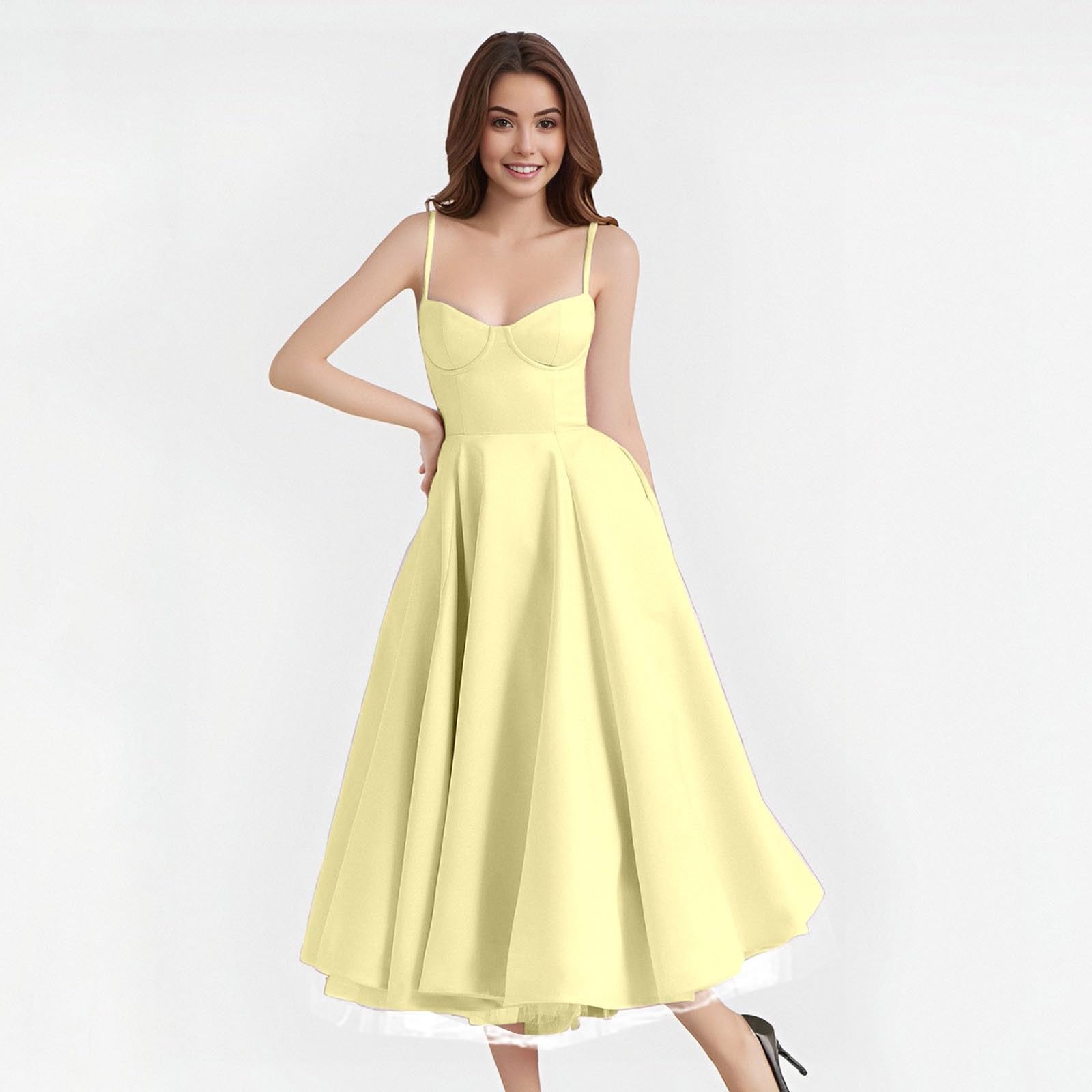 Trajes de verano para mujer, vestido largo sin mangas, color liso, espalda descubierta, acampanado, elegante, casual