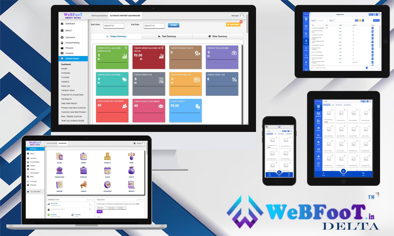 WeBFooT Delta OS: POS Billing Software for Retail/Distribution | PC/Mac/Linux/Mobile | 1 Manager, 1 Cashier, 1 Outlet | 2 Months Subscription | 24 Hrs Email Delivery by Amazon Messaging Center, NO CD. (B0D9RF2WG1) Amazon Price History, Amazon Price Tracker