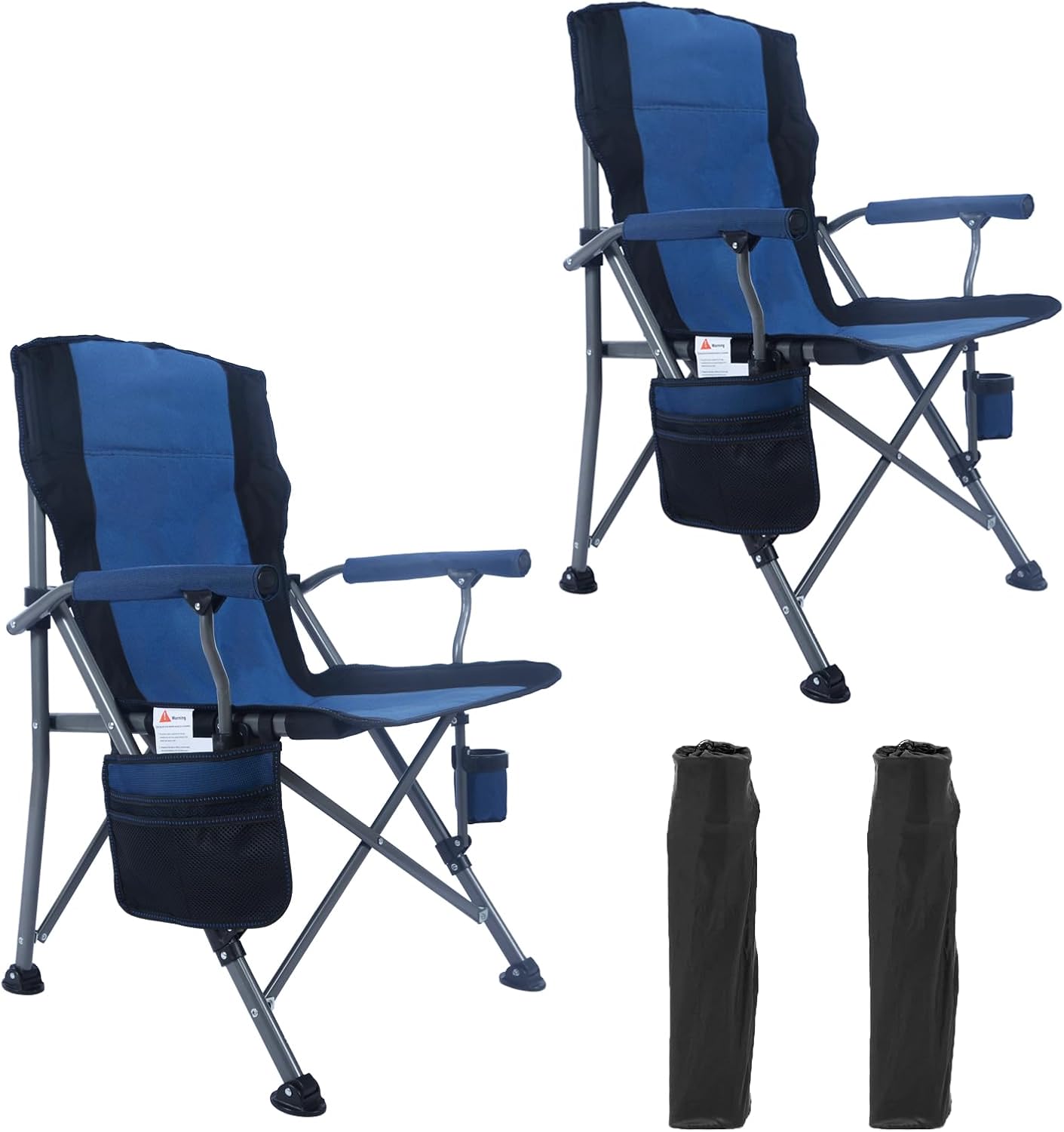 homcosan portable camping chair regular blue-2pcs 2