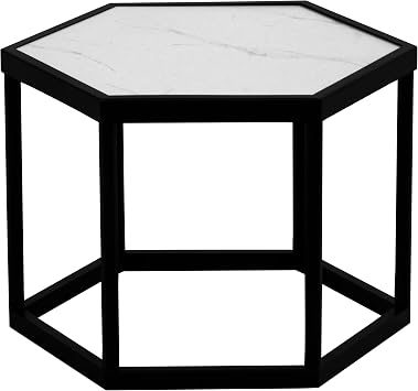 Honeycomb Outdoor Omni Modular Patio Table with Tile Top and Steel Frame