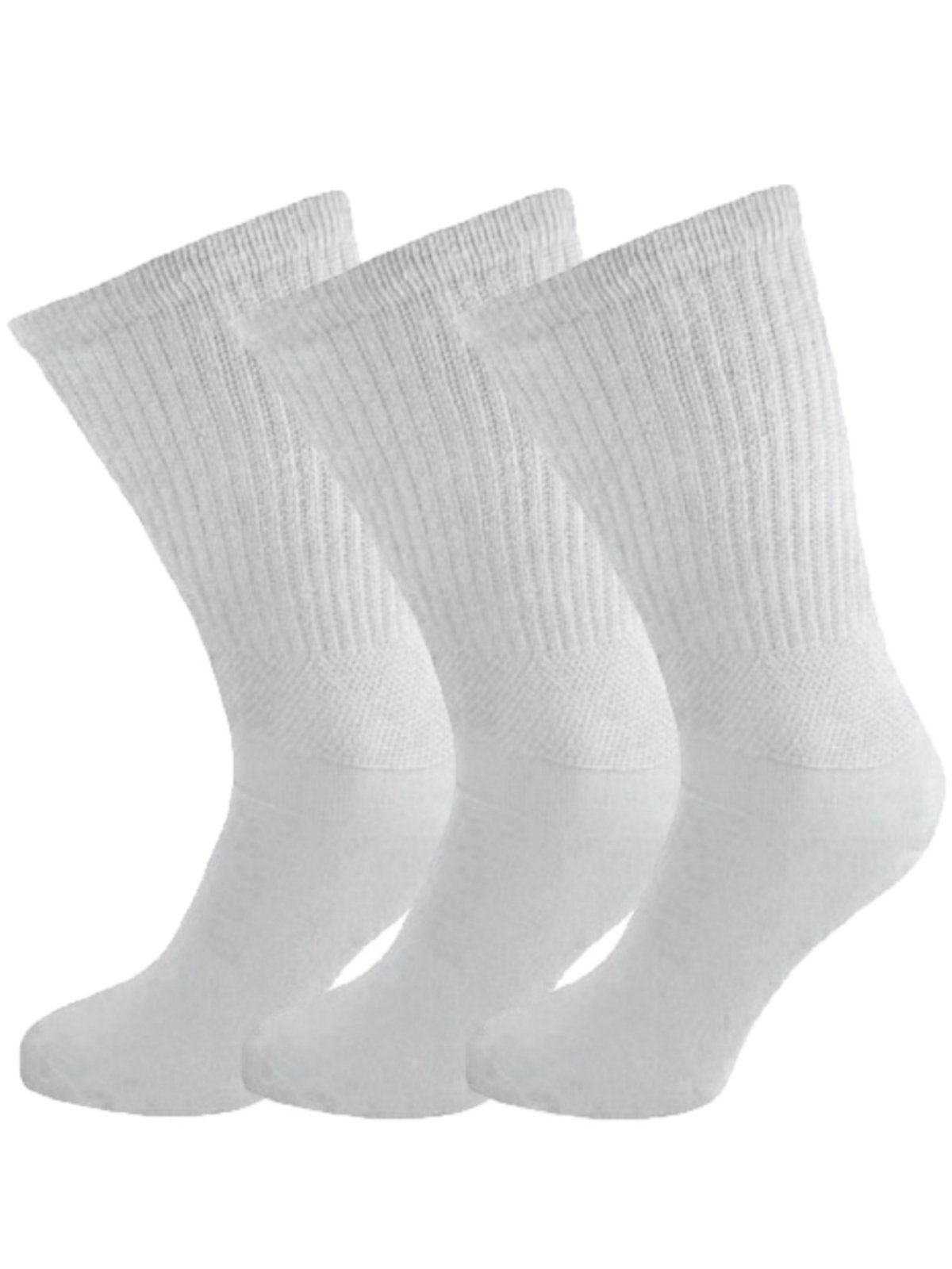 Hduk Ladies Socks Women's White 3X Pairs Of Diabetic Cotton Rich "Extra Wide" Non-Elasticated Hand Linked Toe Socks/Uk 4-8 Eur 37-42 (White)