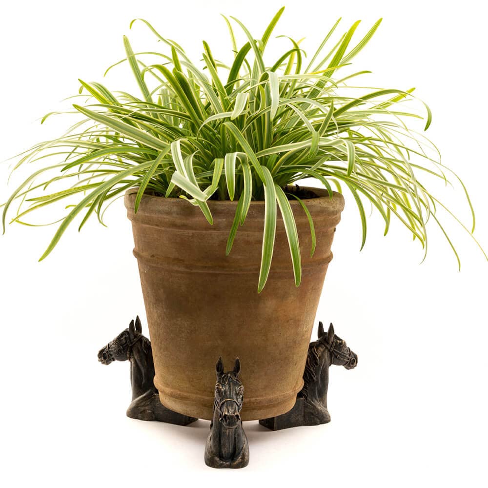 Potty Feet Bronze Horse Figures Plant Pot Feet - Planter Support - Handmade Decorative Ornaments - 3Pcs