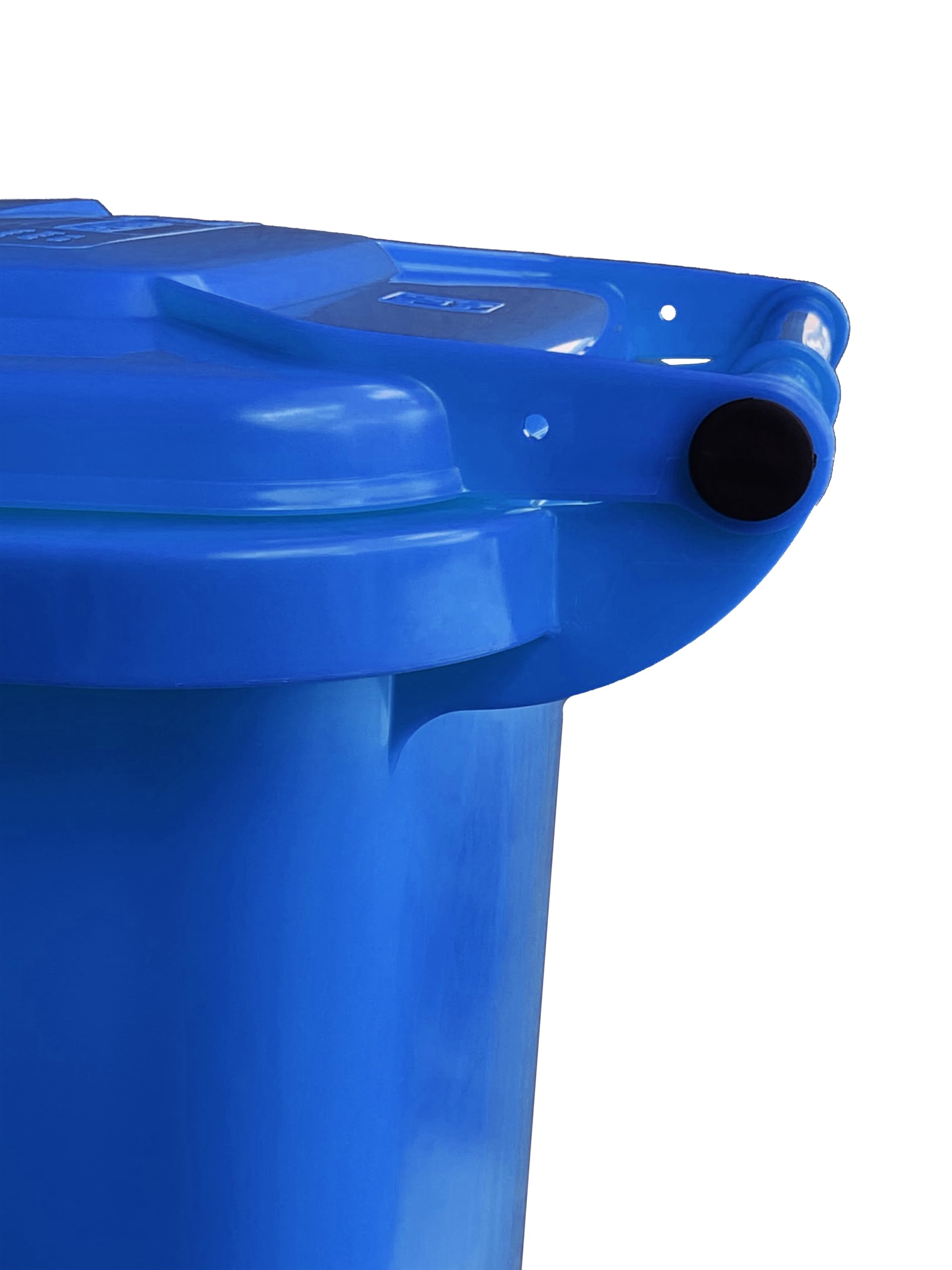 Mobil Plastic - Bidone Raccolta Differenziata 120 Litri con Coperchio e Ruote per Uso Esterno | Colore Blu | Plastica Resistente | Certificato UNI EN 840