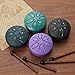Mini Steel Tongue Drum 6 Notes 3 Inches Rain Drum Hand Pan Drum Steel Drum Instrument with Travel Bag Mallets and Song Book for Musicians Navy Blue