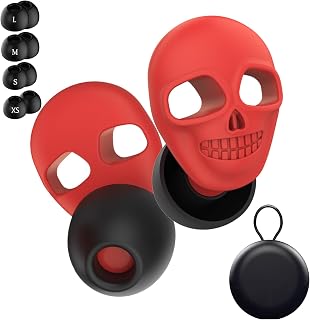Ear Plugs for Sleeping Noise Cancelling - Reusable Hearing Protection in Flexible Silicone for Concerts,Work,Halloween 8 Size Eartips with Small Box,Perfect -33dB Earplugs for Noise Reduction