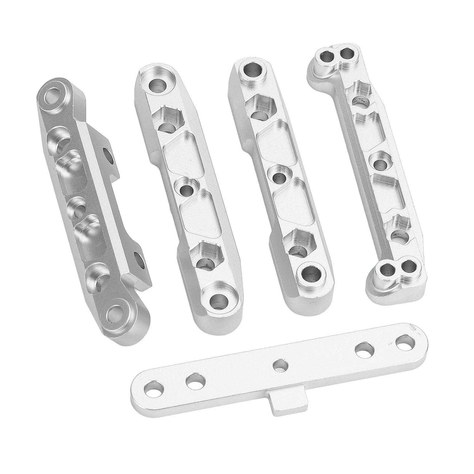 Wspornik Tylnego Wahacza ze Stopu Aluminium do Samochodu FS ATOM 1/8 RC, Wytrzymała Konstrukcja, zastosowanie: Samochód FS ATOM 6S 1/8 RC (SILVER)
