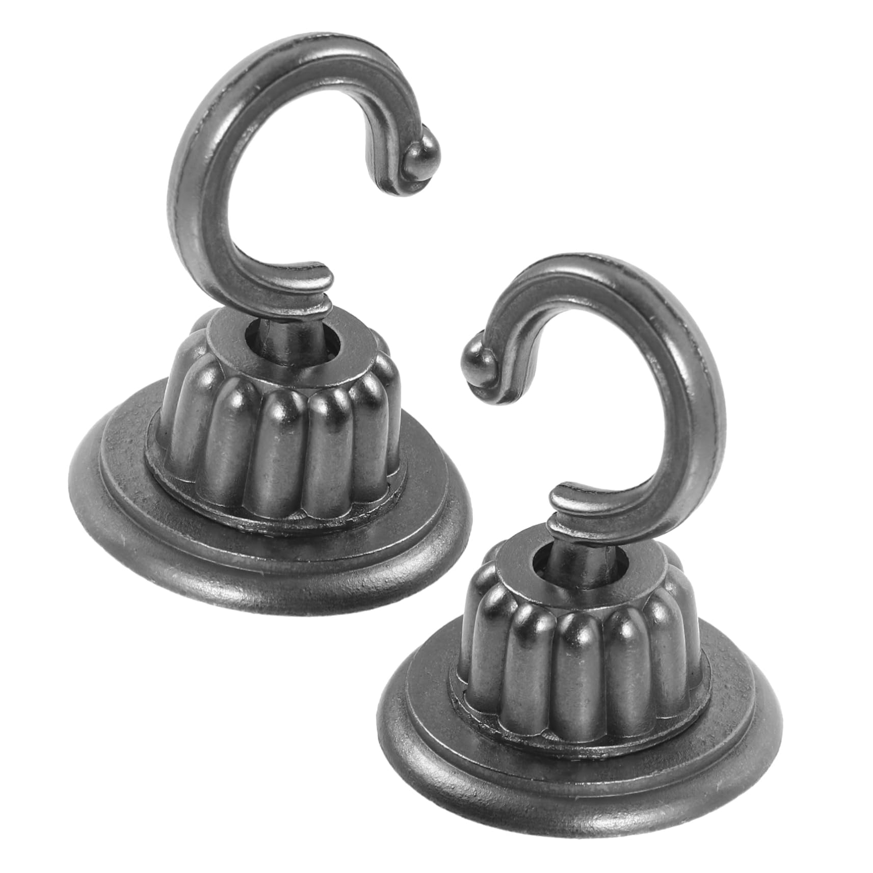 BESPORTBLE 3 Pieds Crochet Orchidée Rotatif Crochets Suspendus Crochets De Plafond pour Plantes D'intérieur Porte-Plante Suspendu Crochet De Plafond Black Alliage De Zinc 2pcs * 3