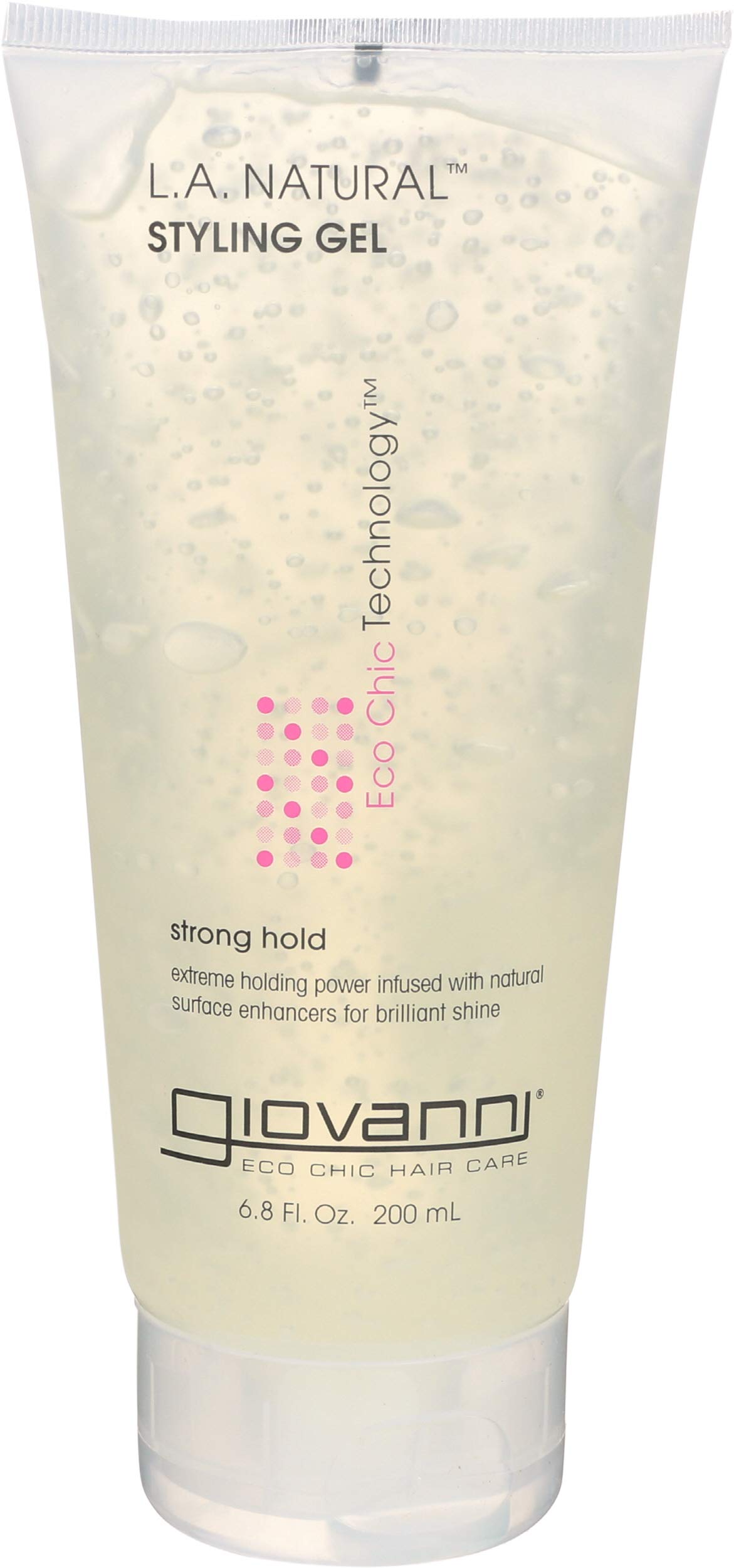 GIOVANNI L.A. Hold Styling Gel - Strong Hold, Hair Gel for Women and Men, Vegan, No Parabens or Phthalates, Infused with Natural Botanical Ingredients, Lightweight Hair Styling Gel - 6.8 oz (1 Pack)